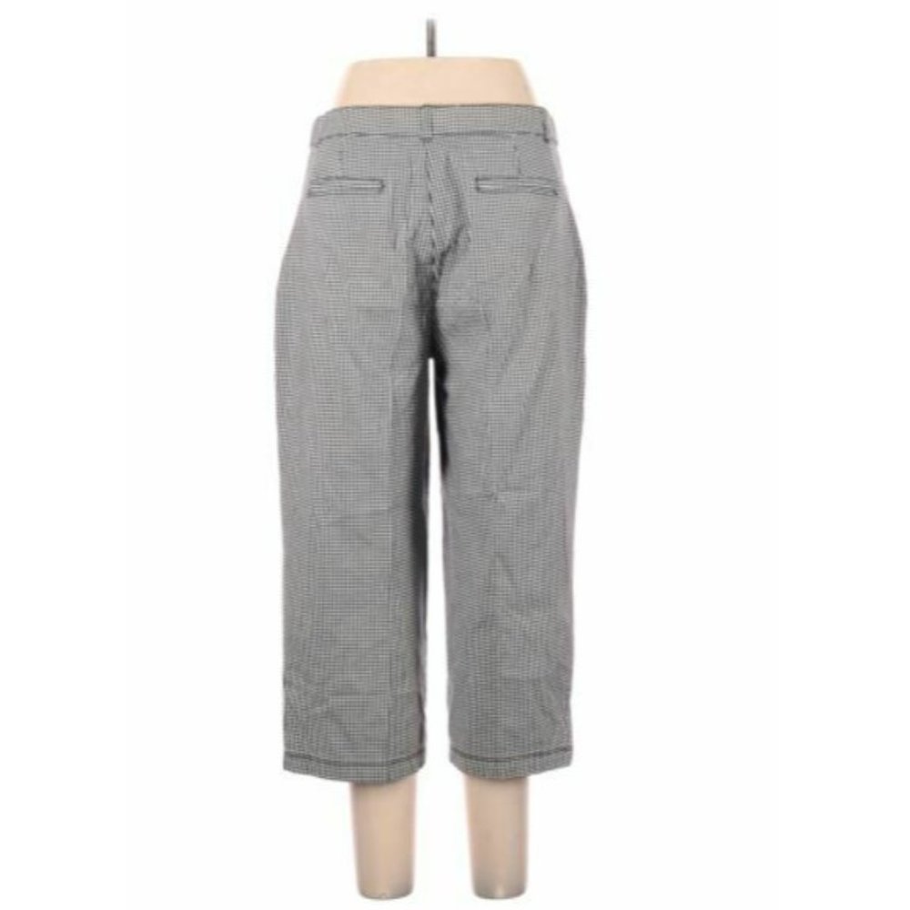 Croft & Barrow Stretch Capris pants Black White women's Size 12 - Picture 9 of 9